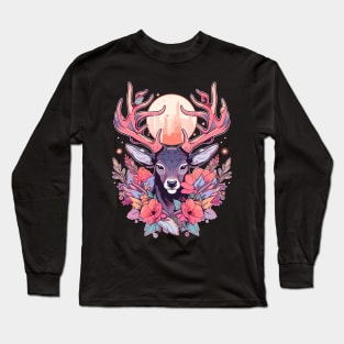 Cottagecore Deer Ugly Christmas Men Kids Women Christmas Long Sleeve T-Shirt